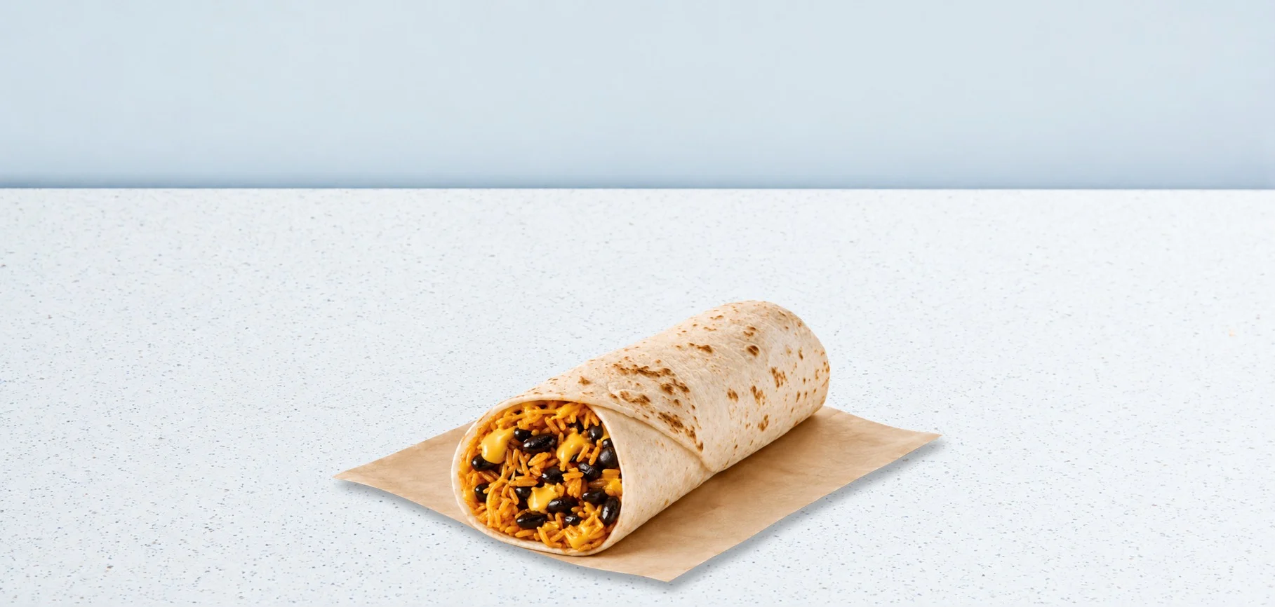 Cheesy Black Bean Burrito